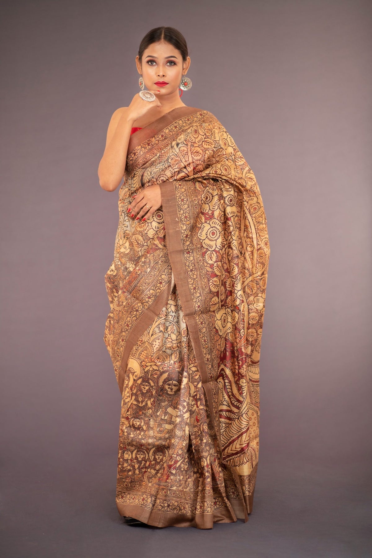 Vishaaka Mustard Tussar Silk Zari Saree | Elegant Traditional Ethnic Wear for Women