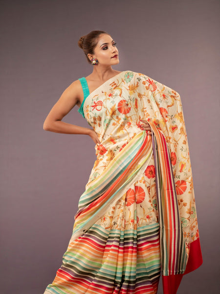 Aashna Elegant Light Yellow Tussar Silk Saree – Soft & Radiant Ethnic Wear for Festive Elegance