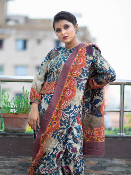 Aampan - Tussar Silk Saree Grey Tussar Silk Saree | Elegant Traditional & Festive Wear Saree for Women