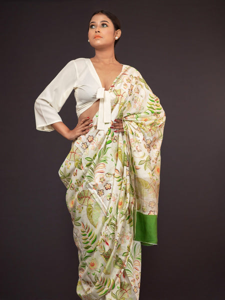Karishma copy | Premium Dual Tone Festive Chanderi Zari Woven Saree