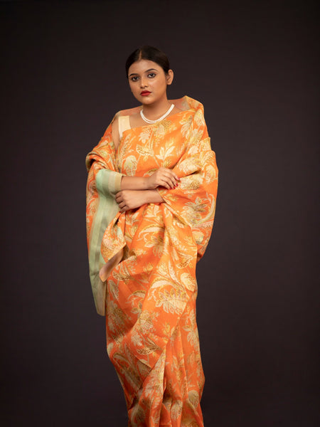Akriti Premium Handwoven Organza Silk Saree – Timeless Ethnic Elegance