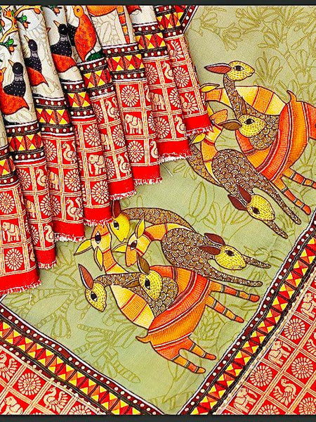 Khaddi Zari Woven Silk Saree Luxury Beige Khaddi Silk Saree with Rich Red Zari Border for Women
